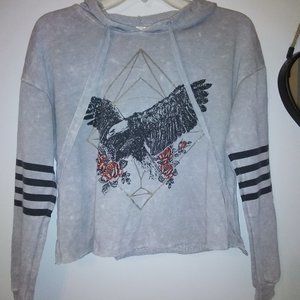 Grey light hoodie ( slightly cropped) size medium